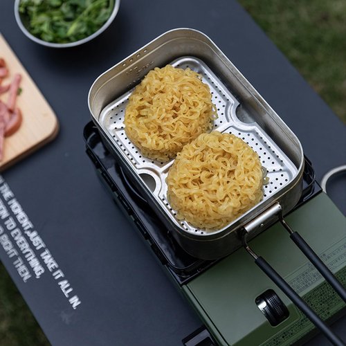 Campingmoon 304 Stainless Steel Lunch Box Steaming Rack for Lunch Box S-1609/H-1609Outdoor Camping Picnic Accessories (1609-W(Small))