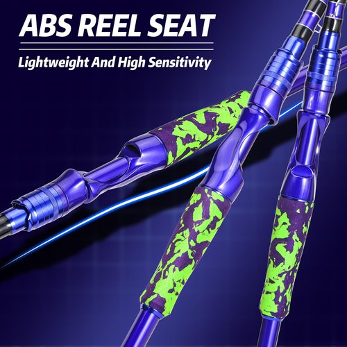 Sougayilang Inshore Saltwater Fishing Rods, 7-Foot Spinning Rods with EVA Handles, Stainless Steel Guides with Ceramic Rings, Fighting Butt