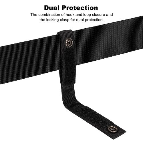 KENOBEE 2-Pack Handcuff Strap Holder with Snap Closure for Duty Belt, Nylon Belt Keeper Quick-Release Clip Hook for ASP Handcuff，Law Enforcement Police Accessories