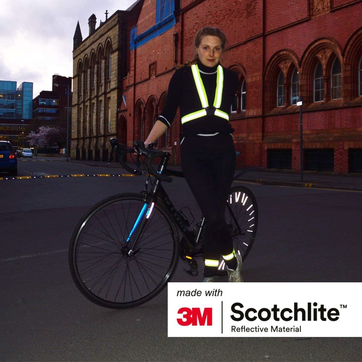 Salzmann Reflective Cross Belt Vest | Highly Reflective with Adjustable Straps | Made with 3M Scotchlite