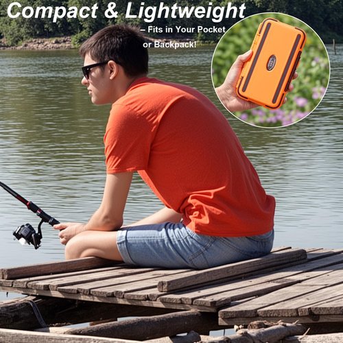 Waterproof Fishing Tackle Box 3 Pack, Double-Sided with 19 Adjustable Dividers, Leakproof Bait Storage Case for Trout Ultralight Fishing & Travel (Green, Orange, Gray)