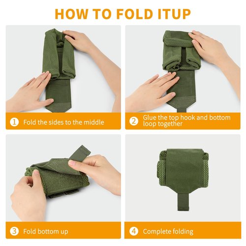 CamGo Tactical Dump Bag Molle Mesh Pouches Lightweight Range Compact Micro Drawstring Foraging Roll Up Foldable Recovery Ar Mag Tool Pack EDC Drop Net Storage Belt Bag (#01-Army Green)