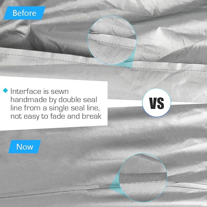 7.8-18ft Waterproof Kayak Canoe Cover-Storage Dust Cover UV Protection Sunblock Shield for Fishing Boat/Kayak/Canoe 7 Sizes [Choose Color] (Gray(Upgraded), Suitable for 10.8-12ft Kayak)