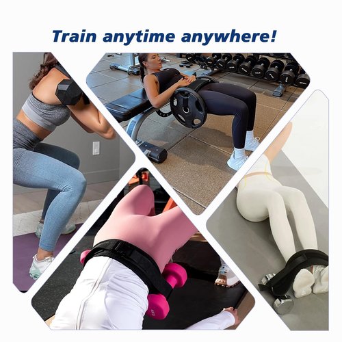 All-in-One Hip Thrust Belt for Dumbbells, Kettlebells, and Plates - Enhanced Hip Protection, Slip-Resistant Padding - Ideal for Gym, Home, and On-the-Go Workouts