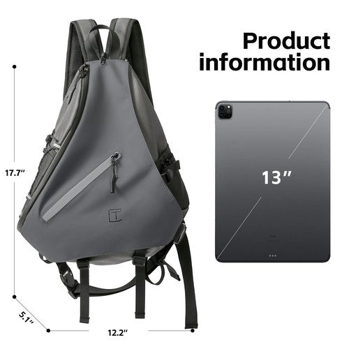 TANGCORLE Sling Bag Crossbody Backpack,Over Shoulder Daypack Men Multipurpose Travel Sport Bag