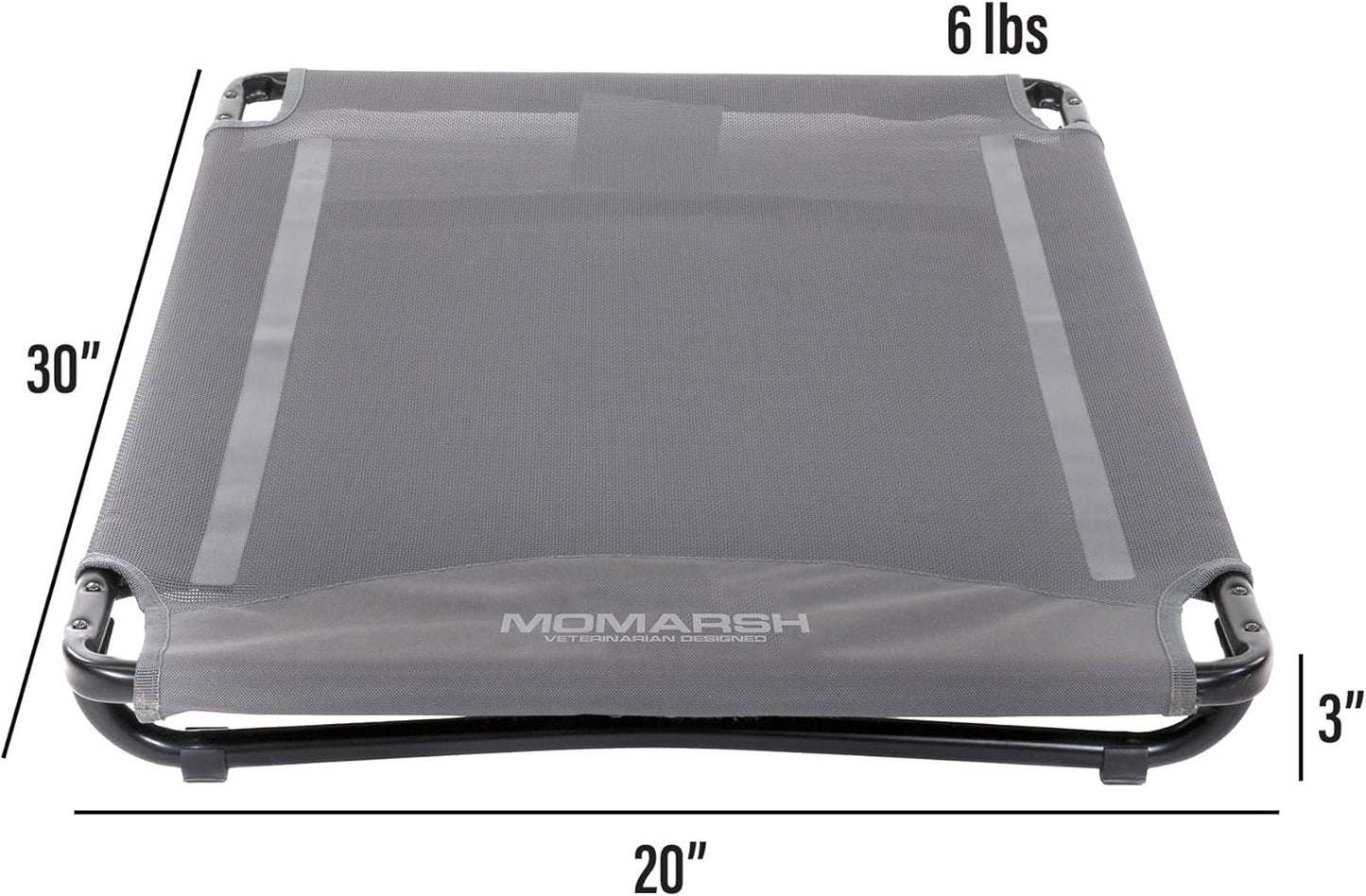 Momarsh Low Profile Dog Cot for Kennels, Crates, Boats & Layout Binds | Comfortable Low Profile Platform & Frame Fits in Most Medium Kennels