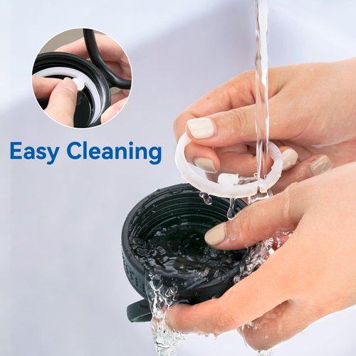 Prurex Spout Lid Replacement for Thermoflask, Takeya, Simple Modern, Iron °Flask - Wide Mouth 12/16/18/22/32/40/64oz Water Bottles | BPA-Free Leakproof Sport Cap with Handle (2.28" Diameter 1 Pack)