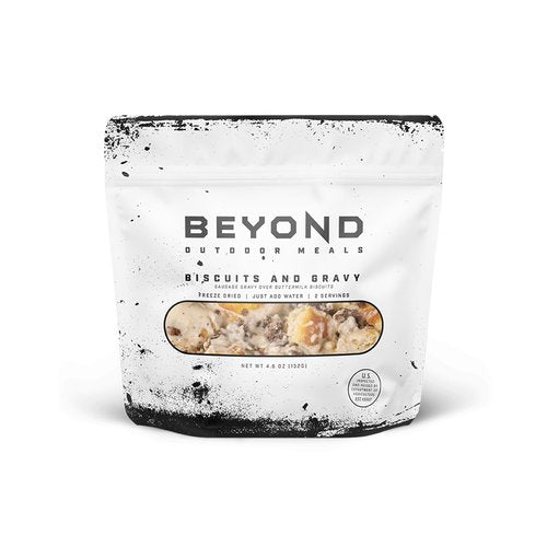 Beyond Outdoor Meals Biscuits & Gravy | Freeze Dried Camping & Backpacking Food | High Protein Meals | Just Add Water