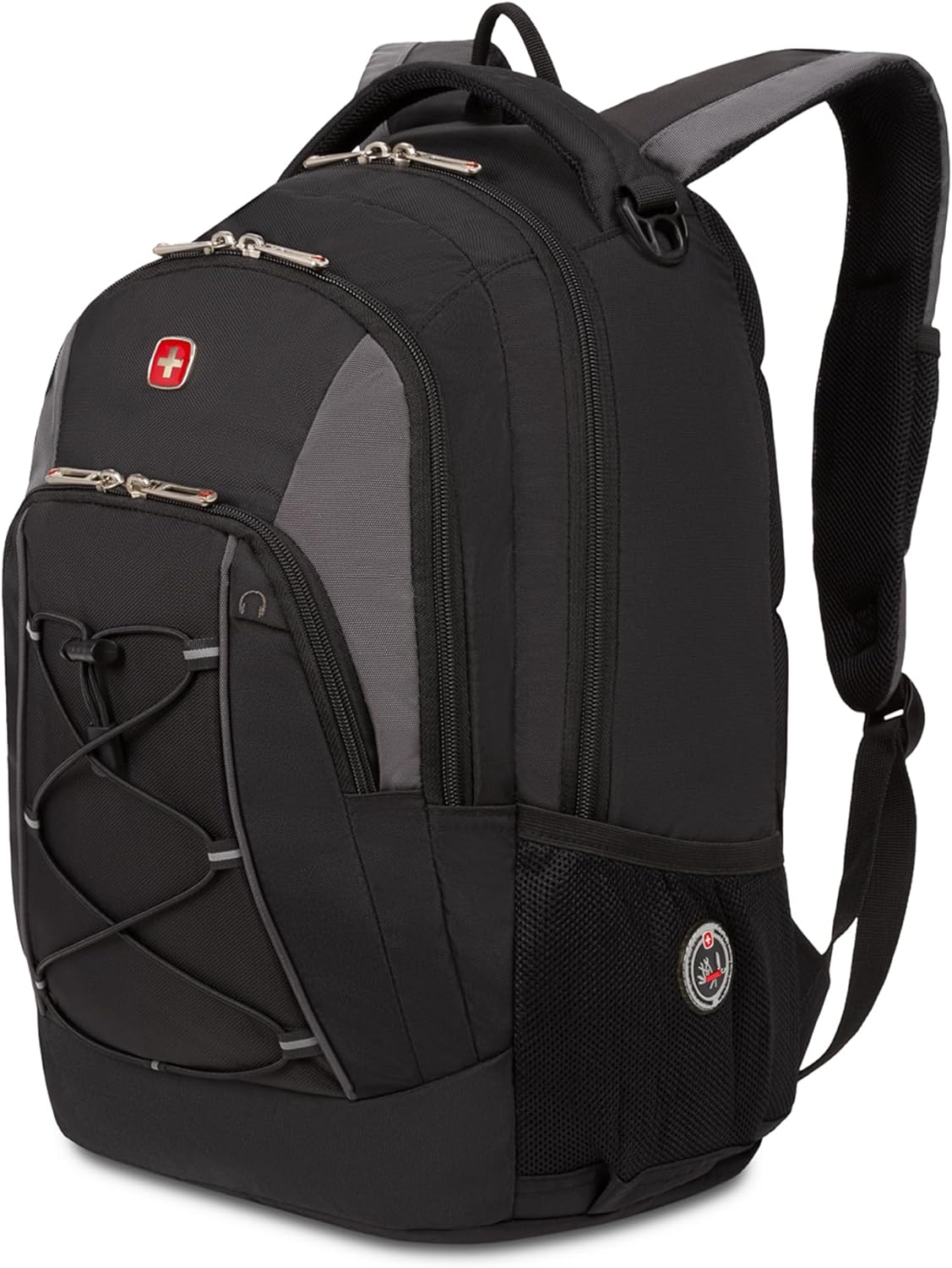 SwissGear 1186 Bungee Backpack, Grey (Laptop Version), 17.75 inch