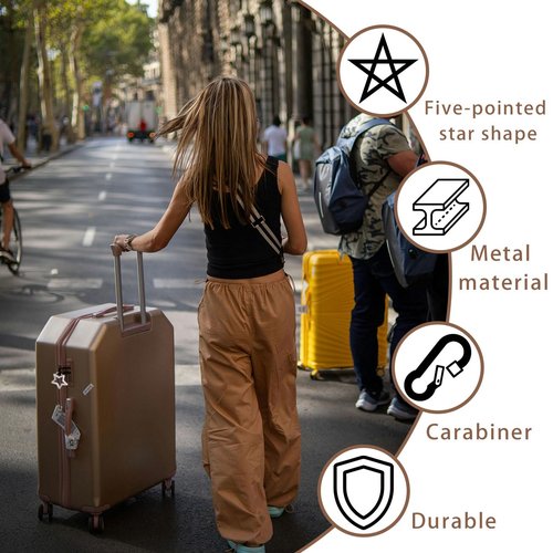Star Carabiner, Shaped Stainless Steel Keychain Clip with Spring Opening, Carabiner Snap Hook Holder, Star Carabiner Hook Clip, Key Holder Carabiner Clip (6 Pcs, 3 Colours)