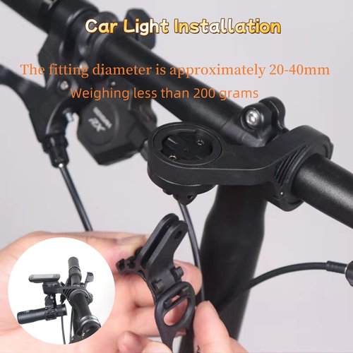 SUKOUSRAM Bicycle Computer Bracket Mount Compatible with Gar Min Edge IGPS Port with Bike Light Strap Mount & Phone Holder for Road Bike Mountain Bike 25.4-31.8mm Handlebar