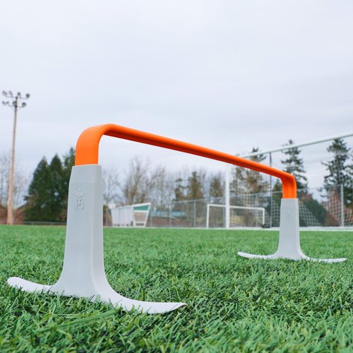 Meister ZoomFlex Agility Hurdles w/Carry Bag - Flex-Safe Modular Speed Training - 6" Safety Orange - 6 Pack