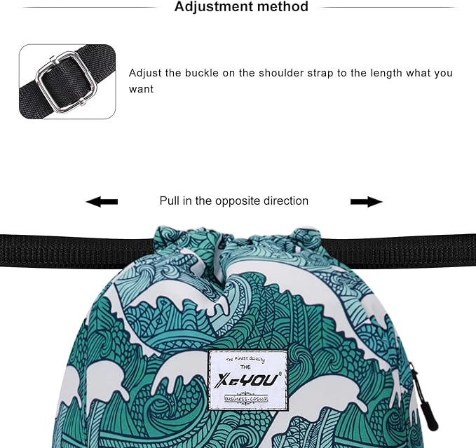 XEYOU Drawstring Sports Backpack Lightweight Gym Yoga Sackpack Shoulder Rucksack Casual Outdoor Daypack for Women and Men