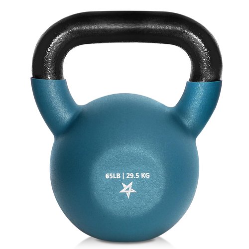 Yes4All Neoprene Coated & Kettlebell Sets - Hand Weights for Home Gym & Dumbbell Weight Set Training - Dark Blue - 65 lbs
