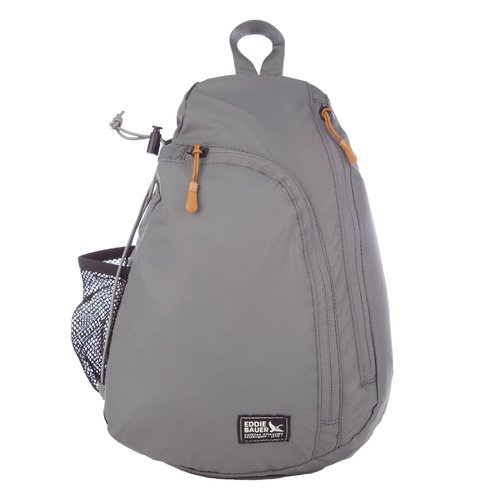 Eddie Bauer Ripstop 8L Shoulder Sling Pack with Padded Air-Mesh Adjustable Crossbody Strap for Right or Left Handed Fit - Slate