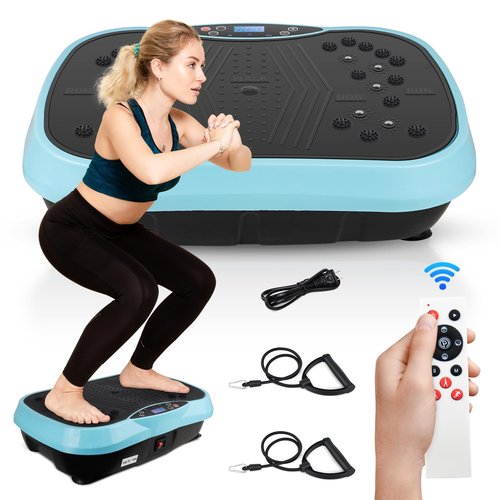 LSRZSPORT Vibration Plate, Exercise Machine Vibration Plate for Lymphatic Drainage Weight Loss, Waver Vibration Plate 330lbs Capacity 6 Preset Modes 120 Level