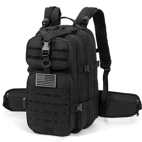 CAREYSTEN Tactical backpack, assault bag, hydration backpack, men's military enthusiast camping backpack, 3-day bag(Black)