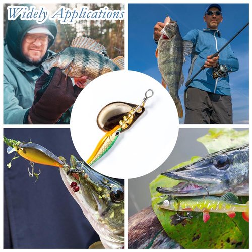 SUPERFINDINGS 120Pcs 4 Bags 4 Styles Stainless Steel Wire Spinner Baits 8.7-16cm Stainless Steel Fishing Spinner Shaft Fishing Looped Spinner Shaft for Fishing Lure Making Supplie