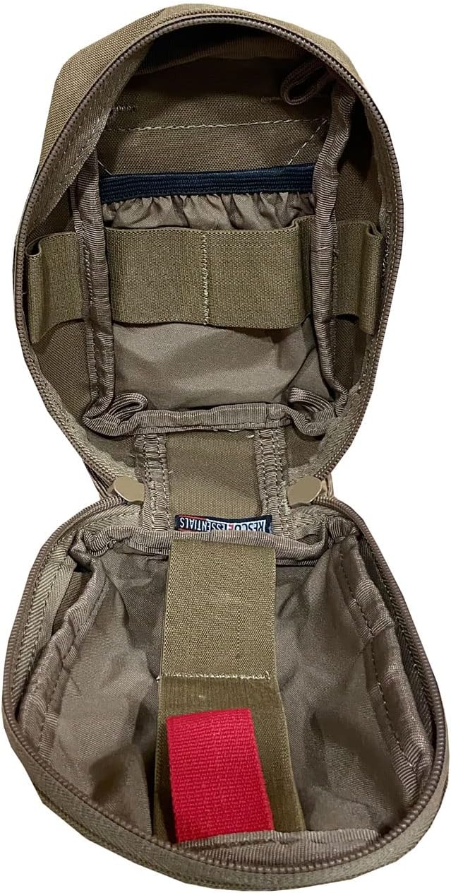 Rescue Essentials Compact IFAK Rip-Away Pouch – Tactical Medic First Aid Pouch with Molle Capability and Rip Away Panel