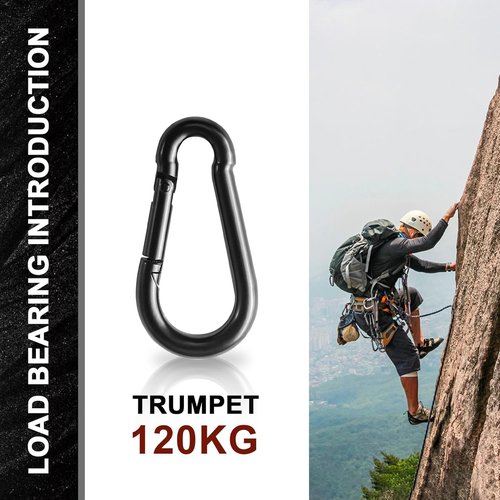 Stainless Steel Carabiner, 8PCS Carabiners Clip, Keychains Key Clip,Outdoors and Gym Snap Hooks Heavy Duty, Carabiner Heavy Duty Hiking,Harness and Key Ring Small Carabiner Clip
