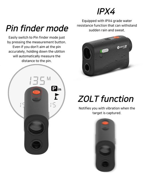 GOLFBUDDY 2S PRO Golf Range Finder with Slope, Measuring from The Cart, 1093 Yard Laser Rangefinder, Magnetic Mount, Pin Finder with Flag Pole Locking Vibration, One Click Scan Mode, Water Proof