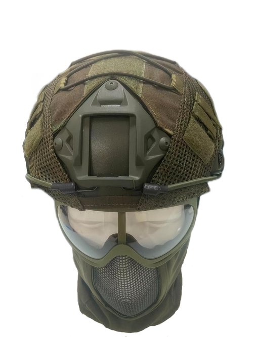 CMAIR4U 4 Pack Tactical Helmet Set - Paintball & Airsoft Helmet with Mask & Anti-Fog Goggles (OD)