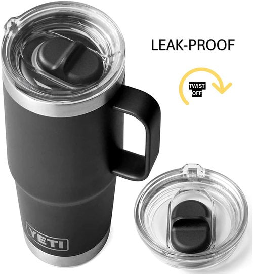 Stronghold Lid Replacement Spill Proof Splash Resistant Slider Lids Covers Fit for YETI Rambler Travel Mug (20 OZ)