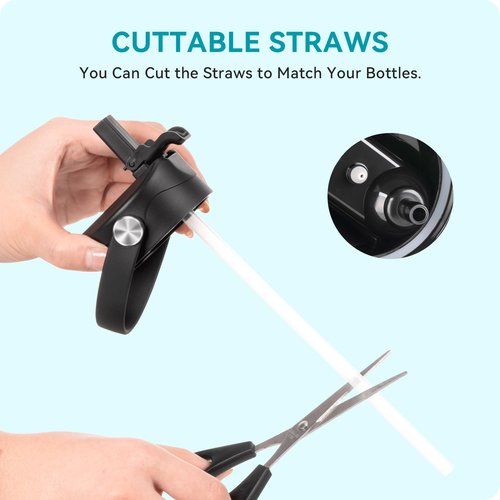 Soledea Replacement Straw Lid for Hydro Flask Wide Mouth Water Bottles, Leak-Proof Sport Lid with Flexible Handle Compatible with Hydro Flask Wide Mouth 12/16/18/20/32/40 oz
