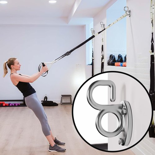 Awexilup 2 Pack Resistance Band Wall Anchors, Heavy Duty Wall Mounted Workout Hooking, Suspension Straps Stretching Band Hooks for Home Gym Strength Training