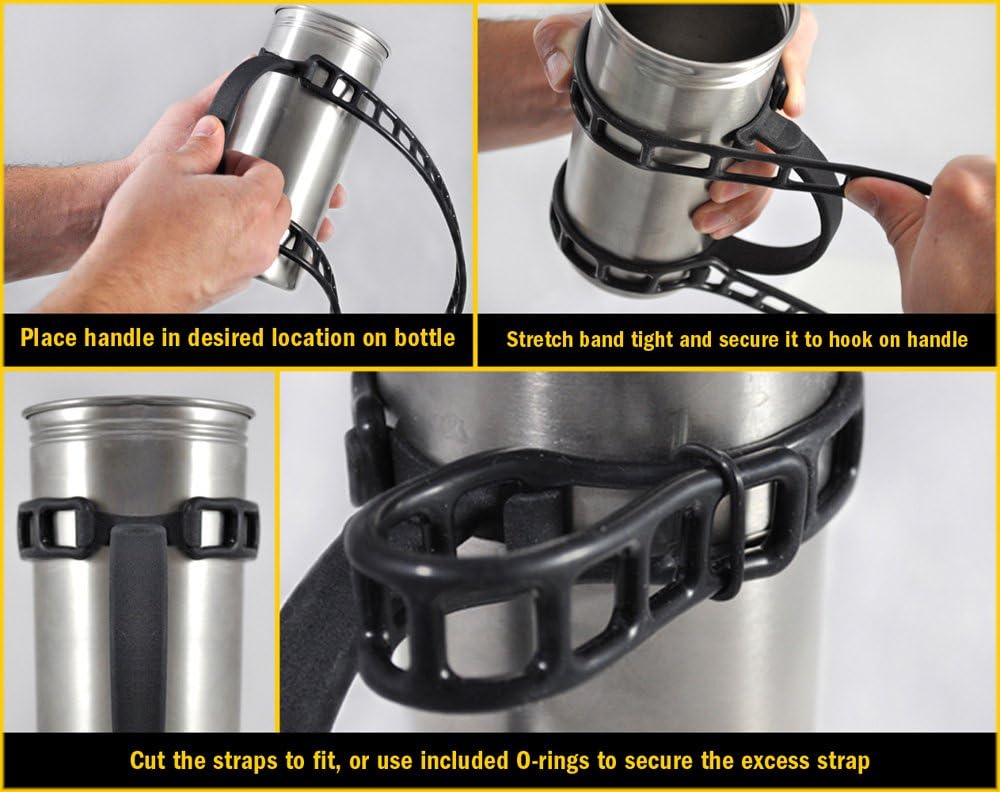 Seattle Sports Mug-It! Adjustable Universal Mug Handle Adapter for Water Bottles, Tumblers, Pint, or Jug