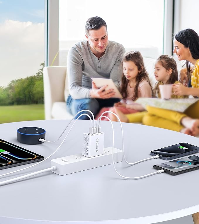 50W USB C Charger Block, 2-Pack Wall Fast Charge Cube Powered Multi-Port Plug Power Adapter Type C Brick for iPhone 16 15/15 Pro Max/14/14 Pro Max/13/13 Pro Max/12/12 Pro iPad, Motorola, LG, Huawei