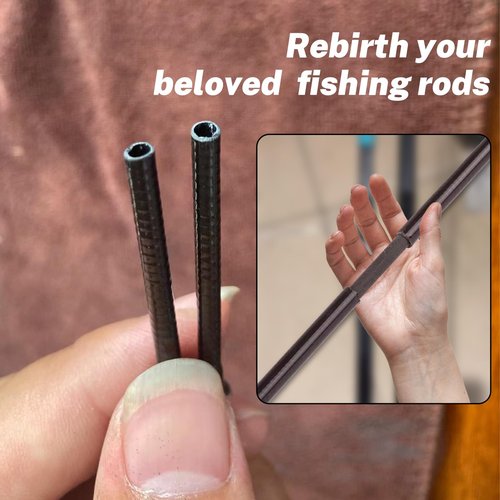 Carbon Fiber Rod Fishing Rod Sticks Repair Kit for Freshwater & Saltwater Broken Fishing Pole Repair Fishing Rod Blanks for Baitcasting Rods Spinnning Rods Repair Fishing Rod Building Supplies