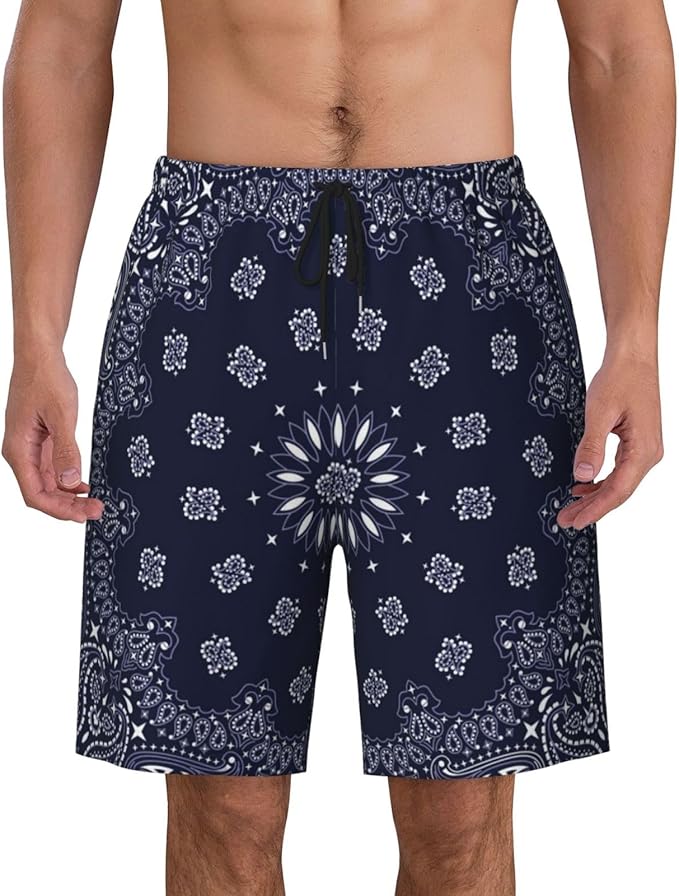 Mens Swim Trunks with Mesh Lining,Quick Dry Swimsuit Board Shorts Beach Pants Swimwear Bathing Suits
