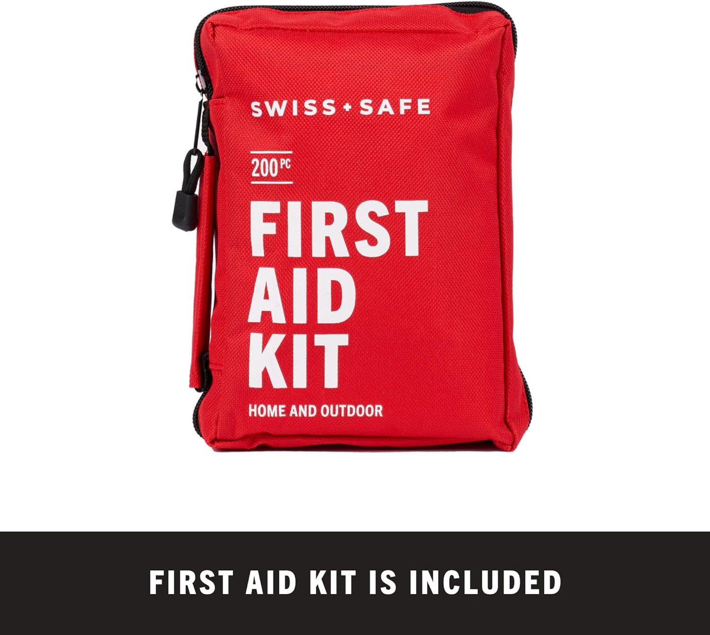 Swiss Safe 2-in-1 First Aid Kit for Car, Travel & Home, Businesses - Bonus Mini Kit for Medical Emergency Aid, Survival, Camping - 64 Piece, Travel FAK