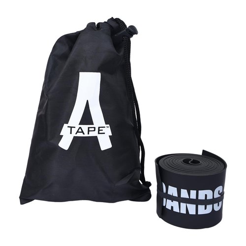 A-Tape Muscle Floss Bands (5’ Ft Long X 2” inch Width)- Compression Bands - for Improving Movement, Increasing Circulation & Reducing Soreness (Black (Medium))