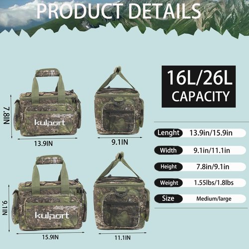 Tackle Bag for Freshwater or Saltwater Fishing - Non-Slip Shoulder Strap & Suitable for 3700/3600/3500 Tackle Box - Large