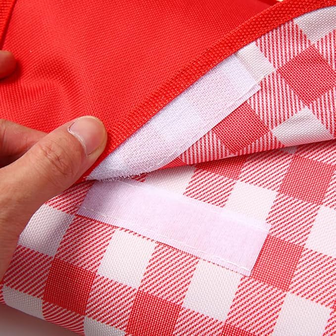 RUIBOLU Large Picnic Blankets,80x60in Beach Blanket Sandproof Beach Mat for 3-5 Adults Waterproof Quick Drying Outdoor Picnic Mat for Travel Camping Hiking(Red Plaids)