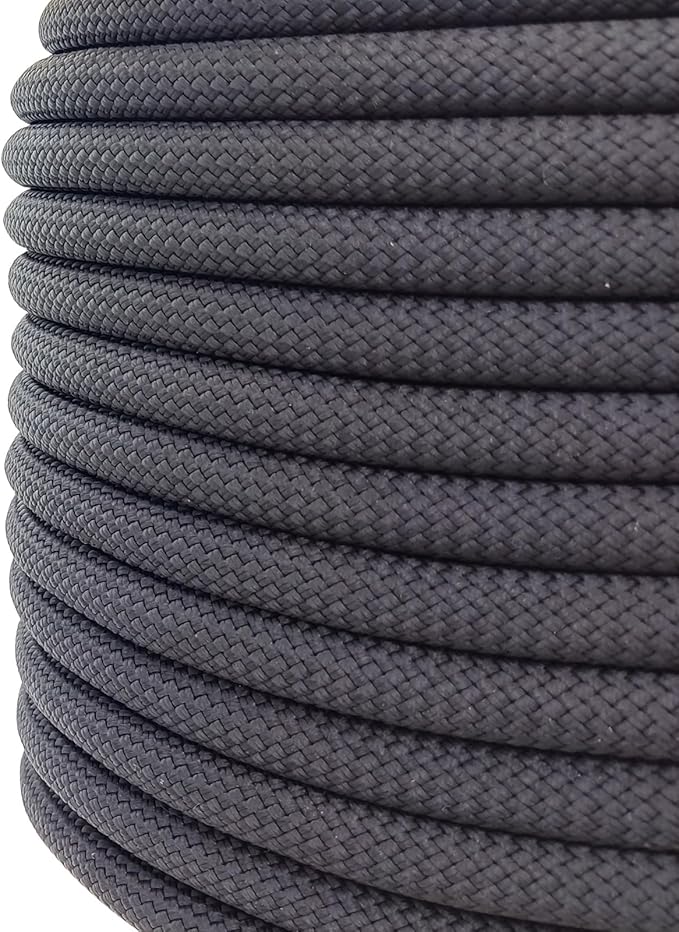 Ritafc Climbing Static Rope UIAA Rappelling Rope 11mm 100FT Static Line Nylon Kern Mantle Rope for Rock Climbe, Mountain Tree Climb, Hauling, Rescue Equipment