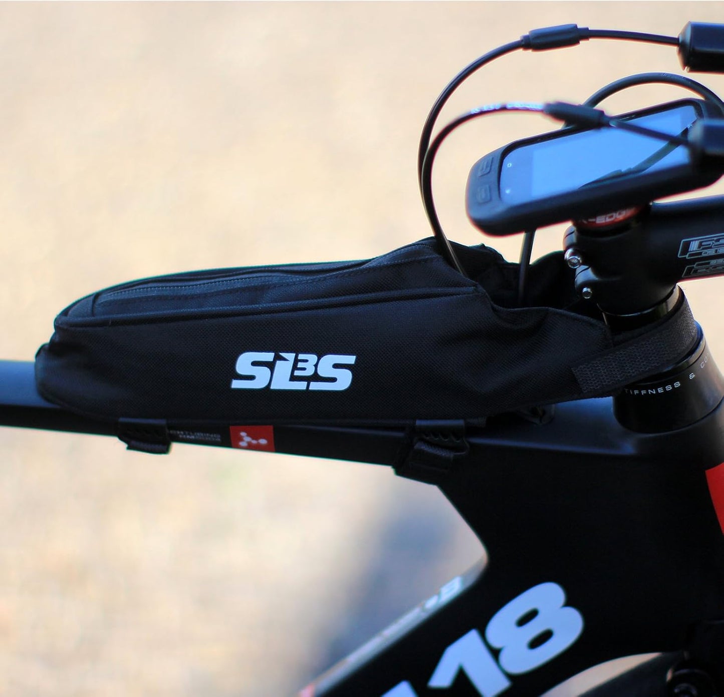 SLS3 Aero Top Tube Bike Bag - Small, Stable & Secure for TT and Triathlon Racing – Tri and Cycling Accessories - Premium Low Profile Design Reduces Drag - Custom Fit Bike Top Tube Bag