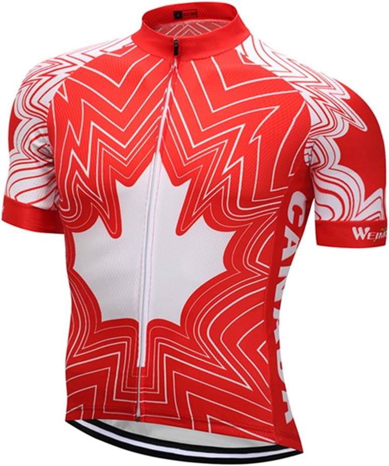 Weimostar Men's USA Cycling Jersey Short Sleeve Biking Shirts Breathable with Pockets