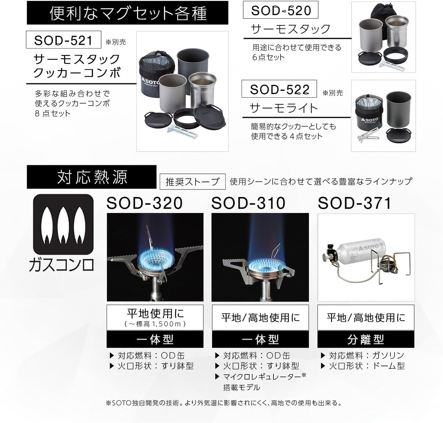 SOTO Thermostack Camping Cooking Set - Multi-Functional Camping Pot Set, Camp Cookware Set for Outdoor Backpacking Camping Hiking Picnic