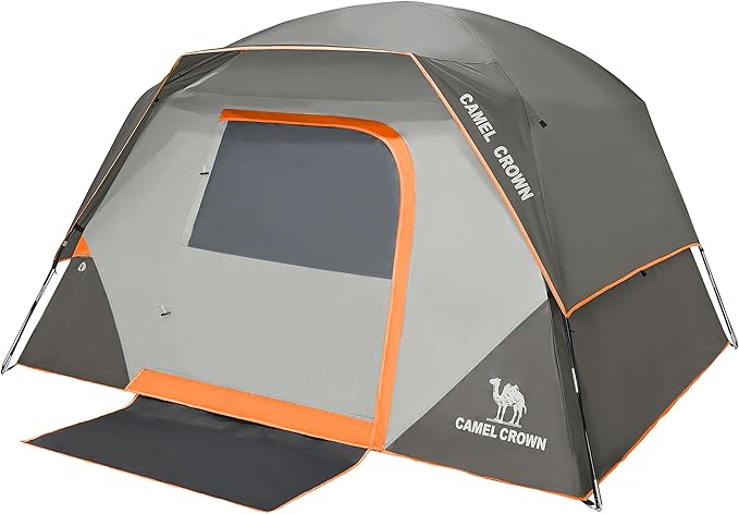 CAMEL CROWN Tents for Camping 4/8 Person Waterproof Quick Setup Folding Outdoor Backpacking Tents 4 People Family Hiking