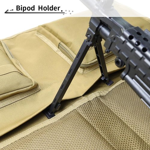 Shooting Mats Prone Padded, Extra Large Portable Roll Up Folded Waterproof Non-Slip Tactical Shooting Mat with Thickened Cotton Padding, Bipod Holder & 2 Accessory Pockets for Range Shooting Hunting