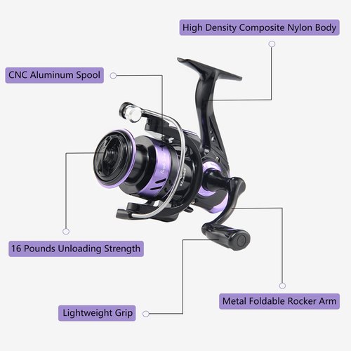OLOLYAP Fishing Pole Combo 2PCS Telescopic Fishing Rod and Aluminum Reel Combos with Carrier Bag Sea Saltwater Freshwater Fishing Rod Reel Kits