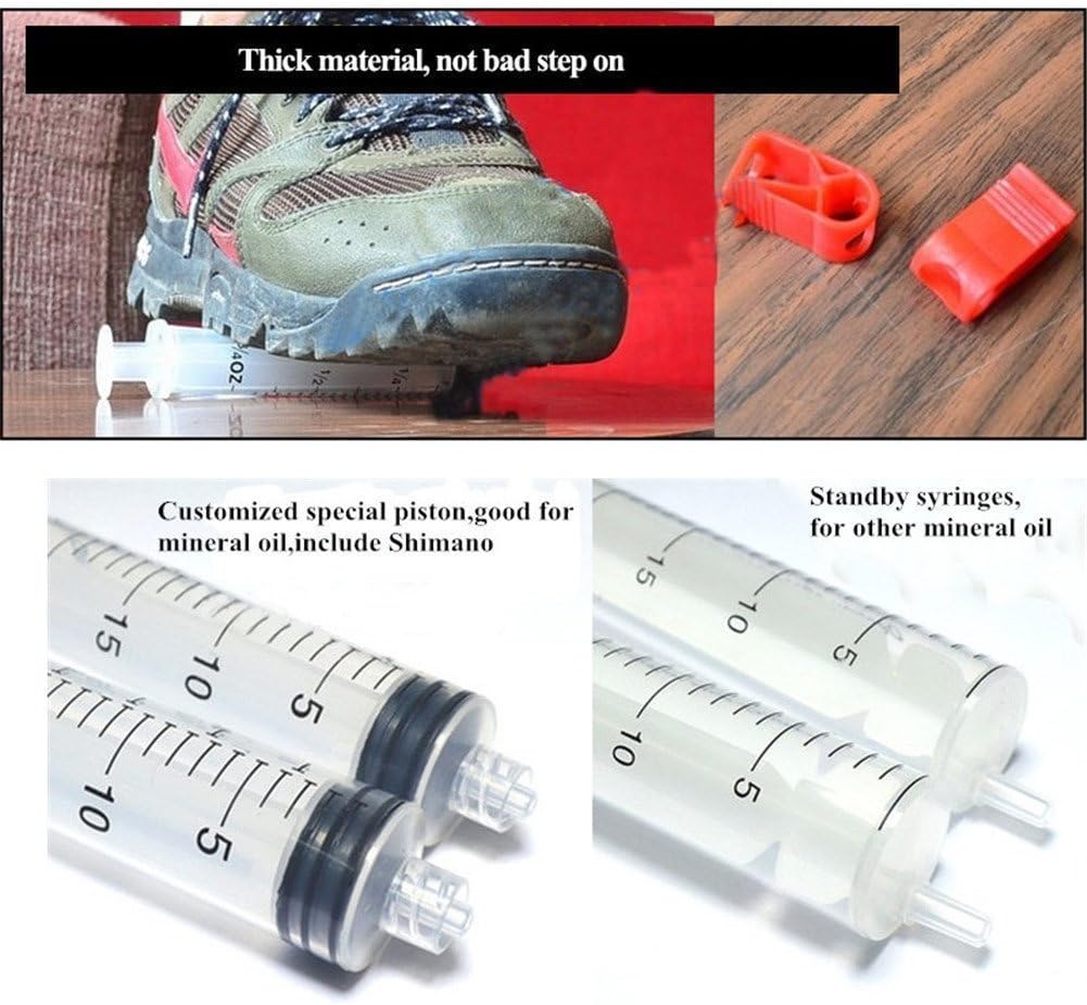 Mineral Oil Bicycle Hydraulic Disc Brake Bleed Kit for All Series Shimano/Magura/Tektro/Zoom/CSC/Echo/Giant / HS33 / Nutt Cycling (Professional kit)