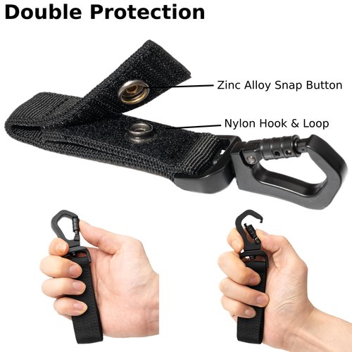 Molle Key Holder with Key Rings, Heavy Duty Belt Keeper with Key Holder for up to 2.25" Wide Belt, Police Duty Belt Accessories Duty Belt Key Holder Belt Clip Keychain, Tactical Key Holder for Belt