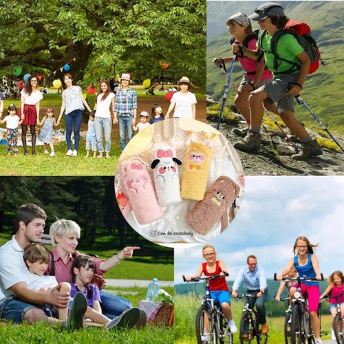 FHARLXQ Cute Water Bottle Sleeve Insulated Water Bottle Cover for Stainless Steel/Glass/Plastic Bottles (White Cute Plush Dog)