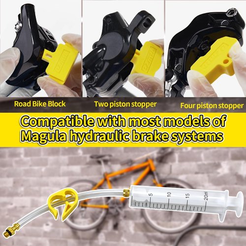 Brake Bleed Kit for MAGURA Hydraulic Disc Brakes, Bicycle Hydraulic Brake Bleed Kit with 180 ML Mineral Oil Brake Fluid