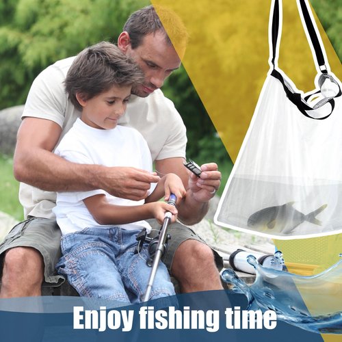WinnerWhy 2 Pcs Fishing Tournament Weigh in Fish Bag for Bass Fishing Fish Bag for Caught Fish Airtight Waterproof Fish Bags for Transport Fish Safely Bass Walleye Sack, 24 x 24 Inches