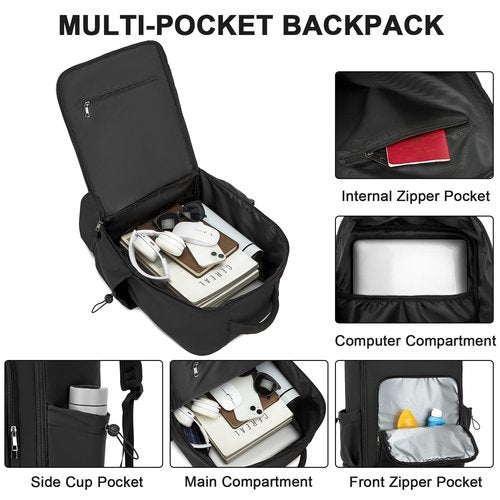 seyfocnia Gym Backpack for Men, Lightweight Sports Back pack With Shoe Compartment, Waterproof Gym Bag Workout Trainning Rucksack Casual Travel Daypack-Black